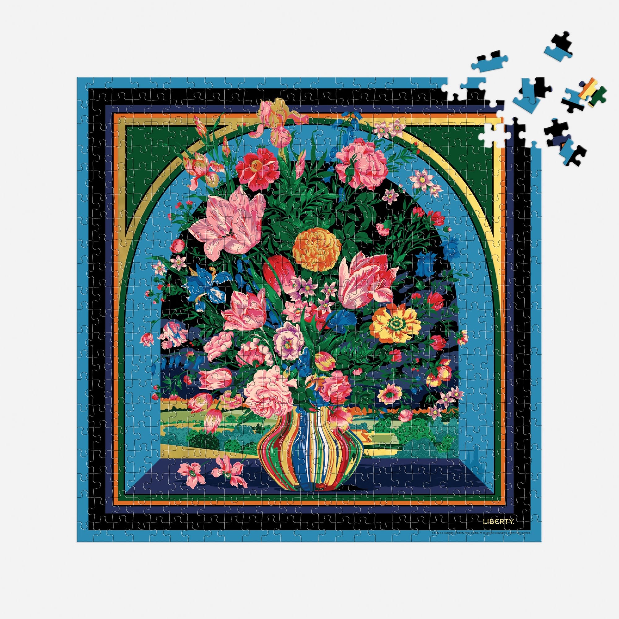 galison-liberty-vista-500-teile-puzzle-buchbox-blumenmotiv image 5