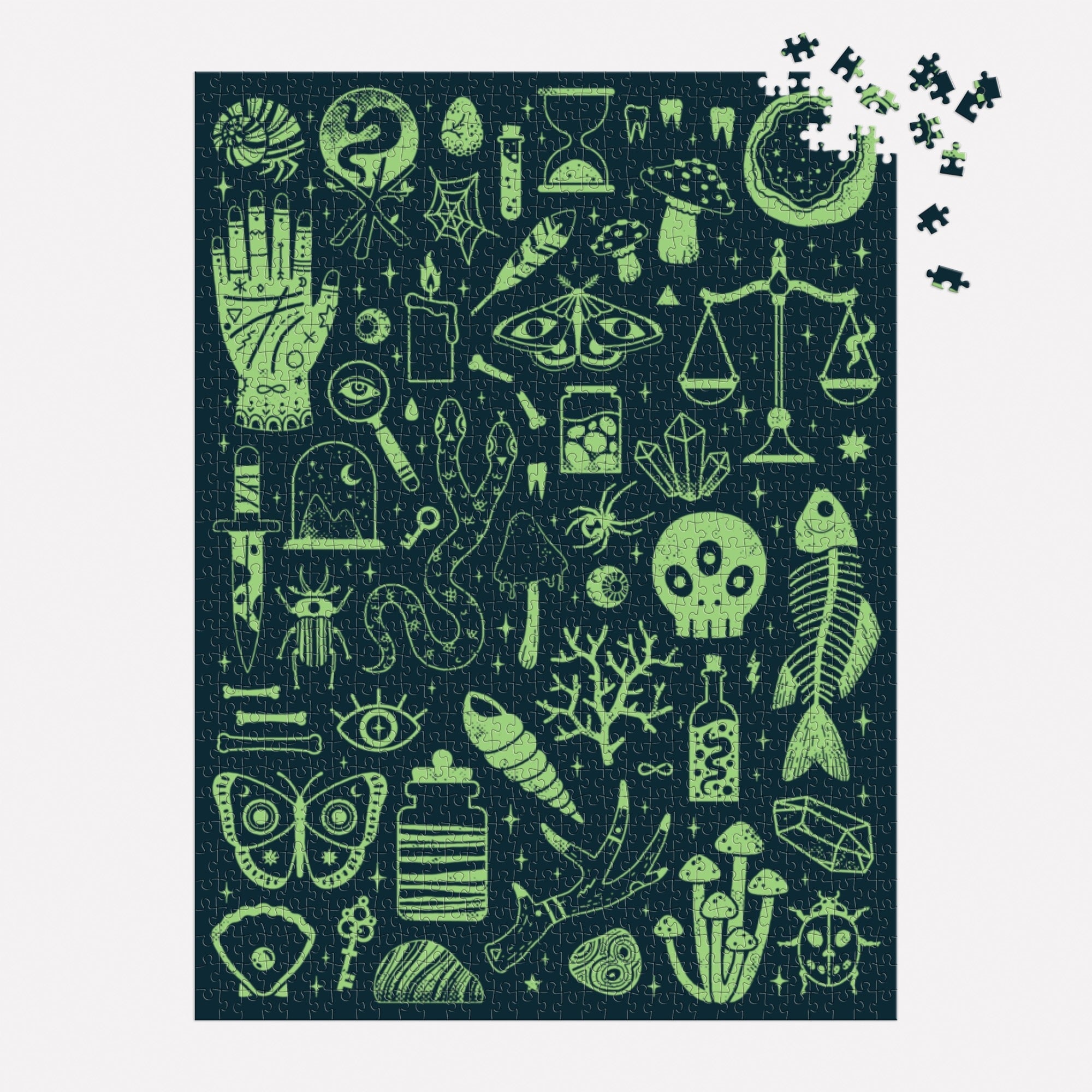 galison-jigsaw-occult-curious-glow-puzzle-1000-teile-halloween image 5