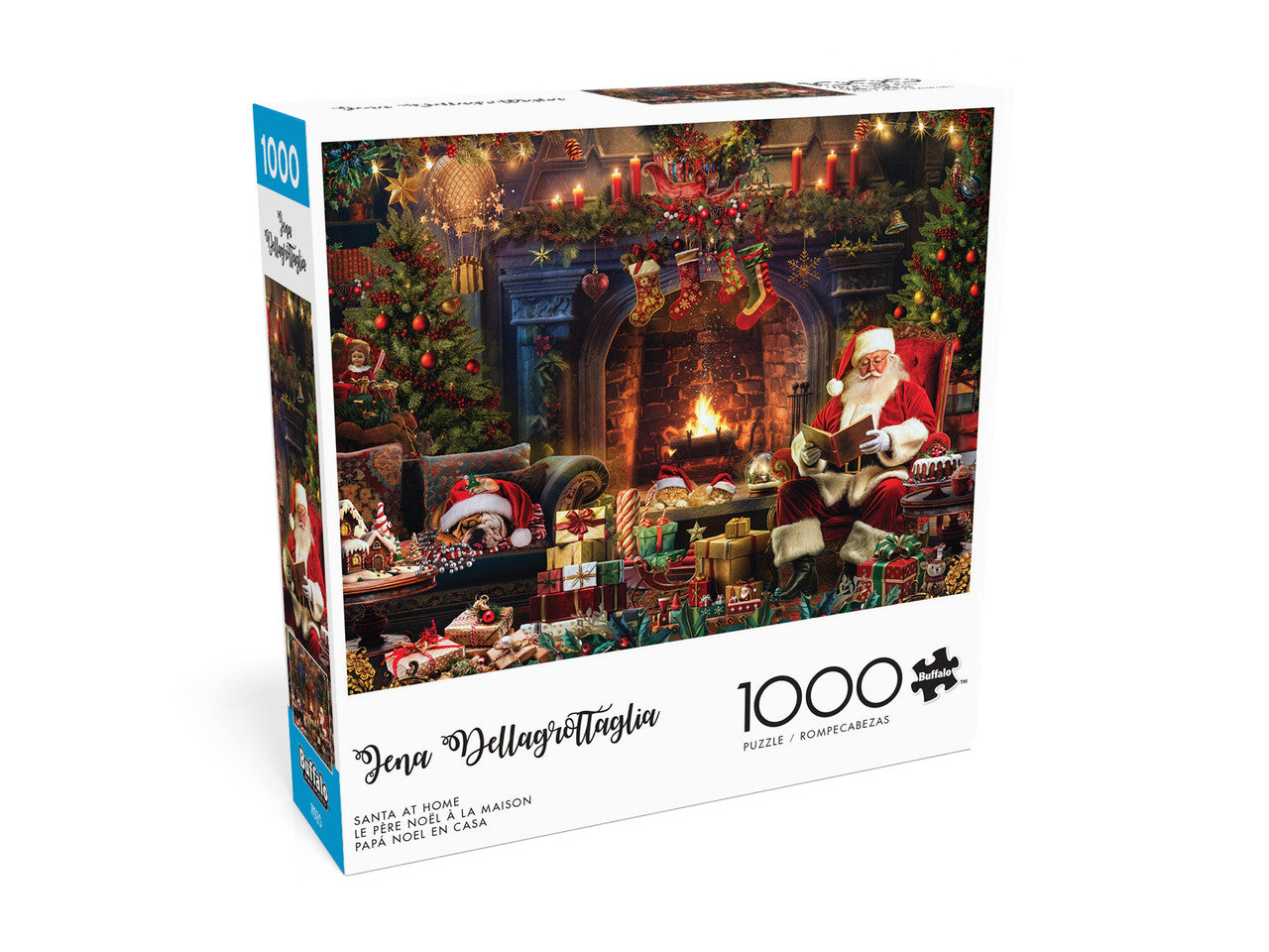 buffalo-games-santa-at-home-puzzle-1000-teile-weihnachten-kamin image 2