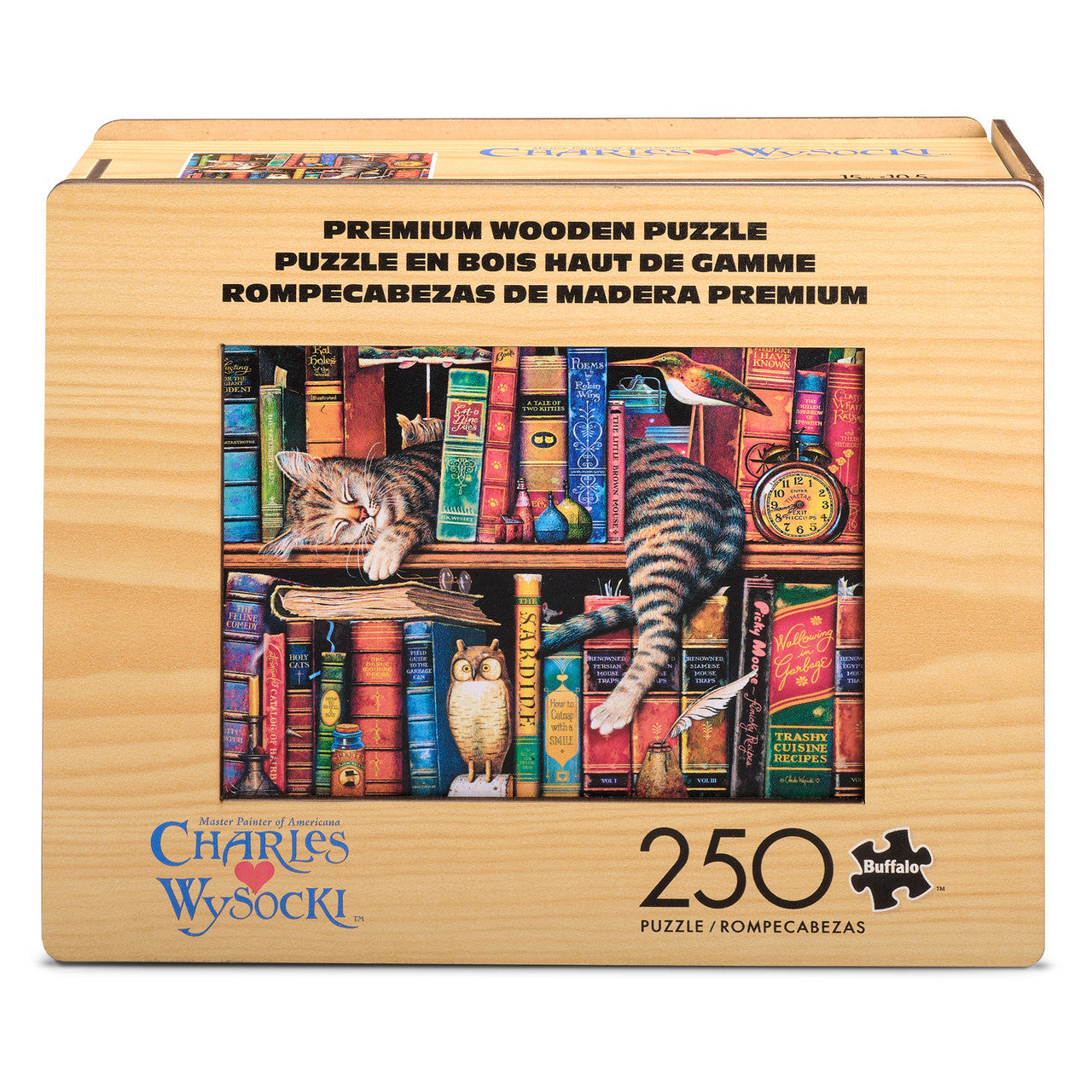 buffalo-games-frederick-the-literate-250-teile-holzpuzzle-katze image 3