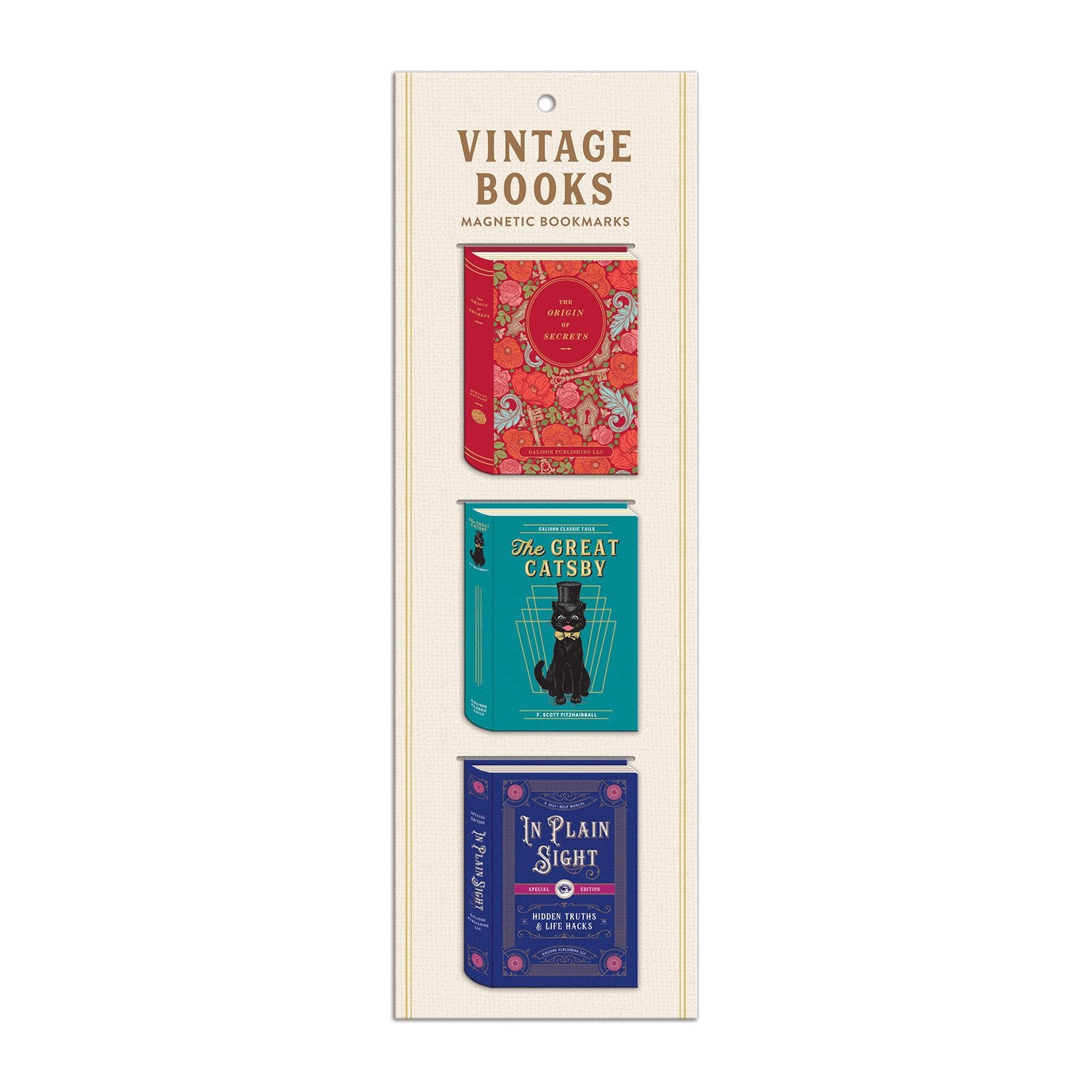 galison-vintage-books-magnetische-lesezeichen-3er-set image 1