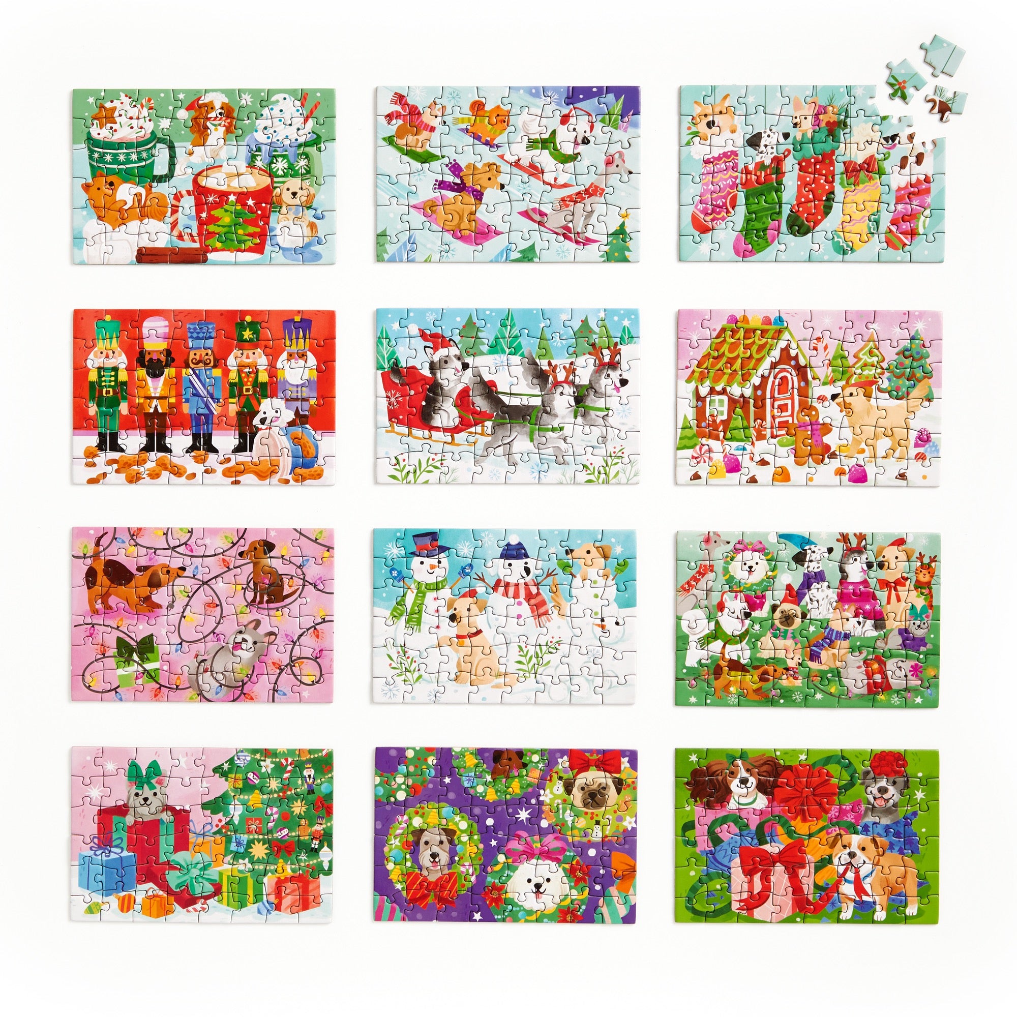 galison-ho-ho-howl-countdown-puzzle-set-hunde-12x48 image 7