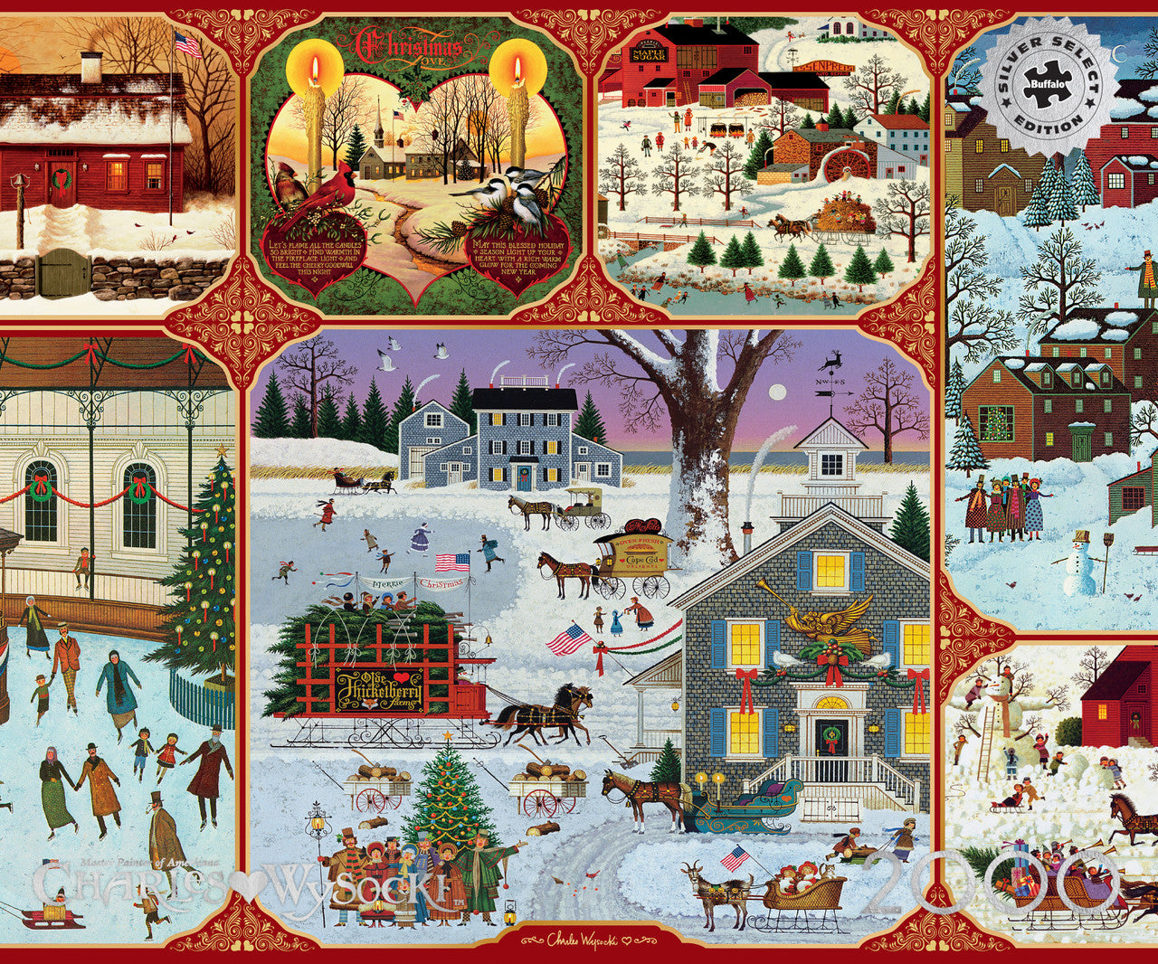 buffalo-games-wysocki-winter-collage-2000-teile-puzzle-winter image 2