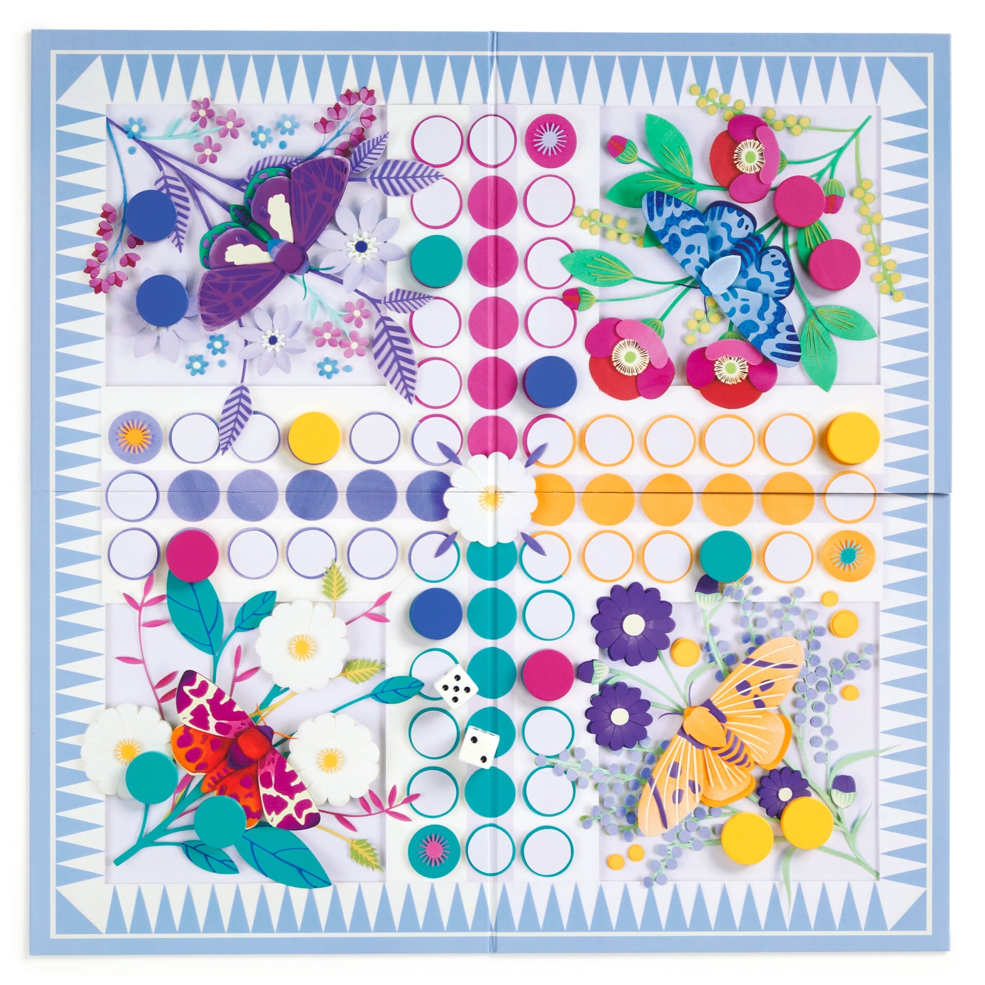 galison-ludo-in-bloom-brettspiel-holzfiguren-schmetterling image 4