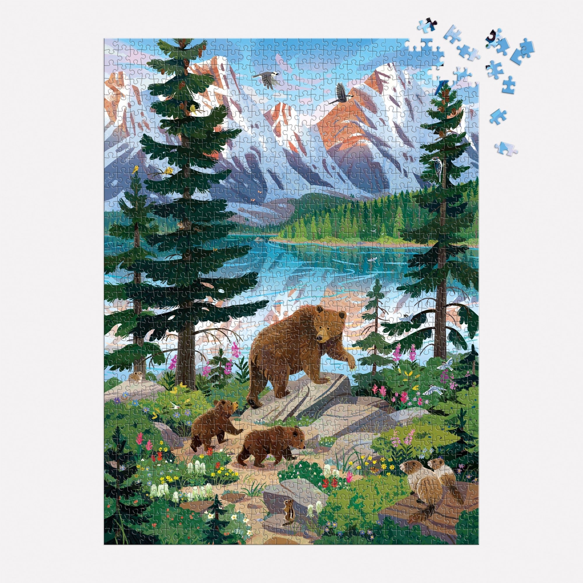 galison-valley-of-the-peaks-puzzle-1000-teile-bergsee image 4