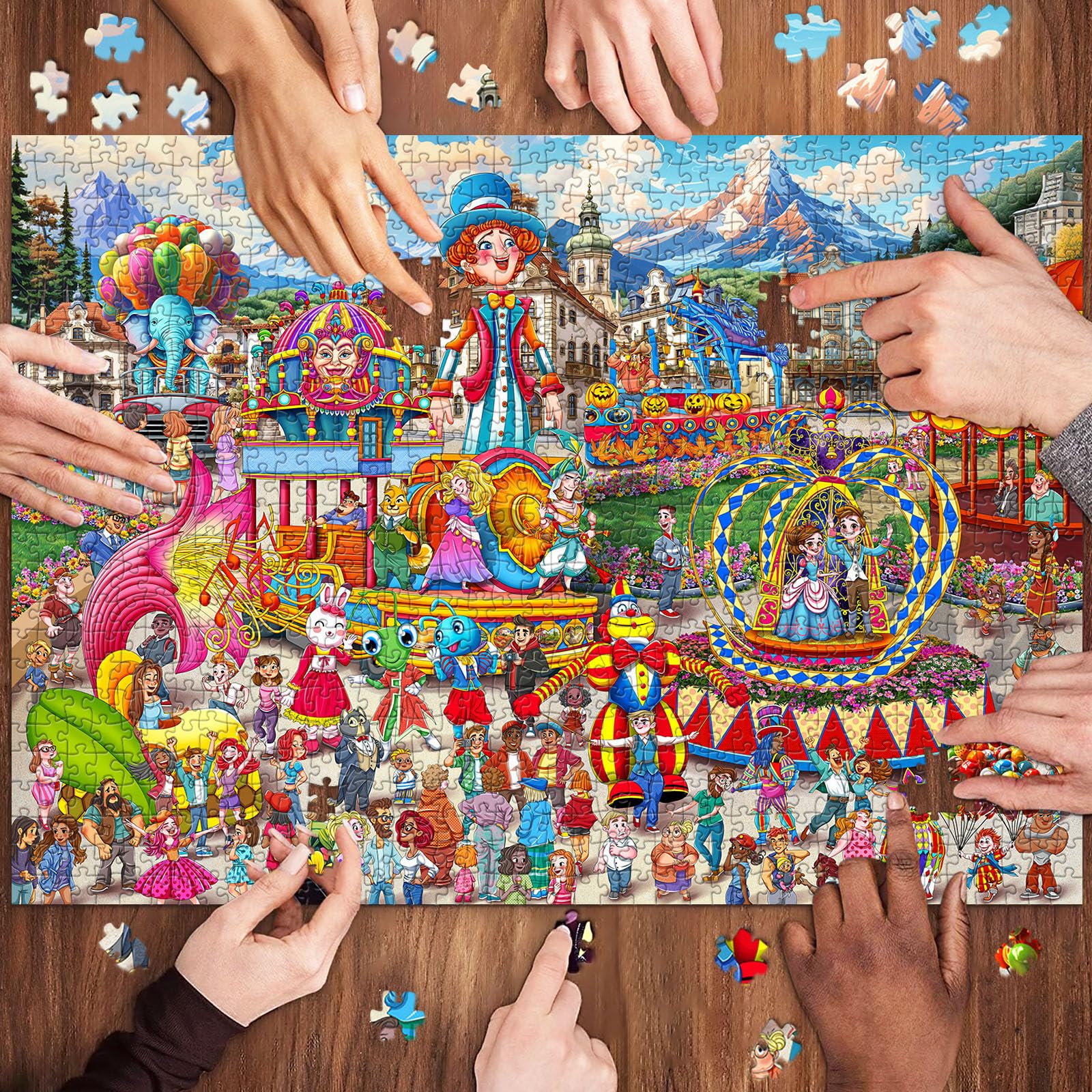 huadada-puzzle-1000-teile-freizeitpark-karneval-bunt image 4