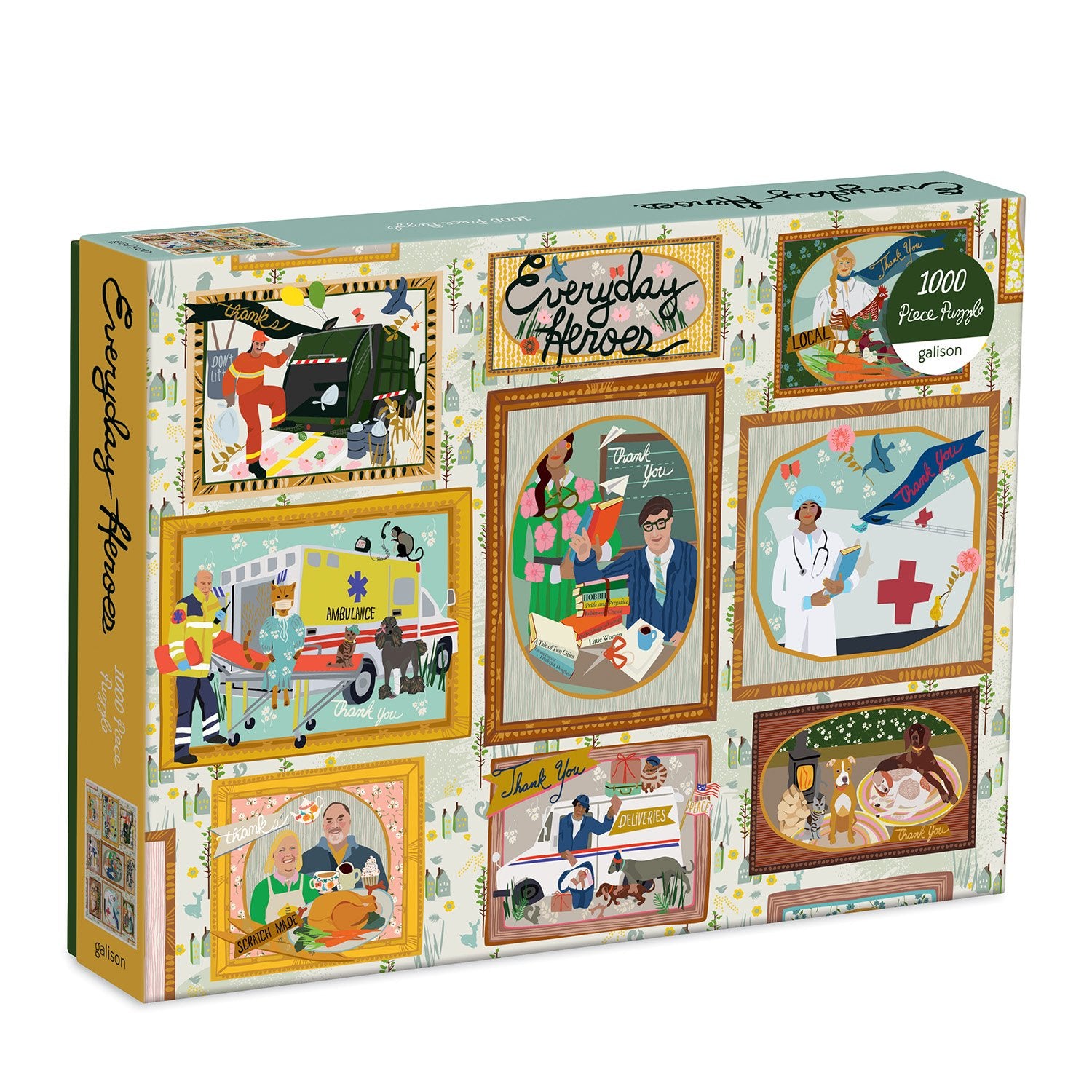 galison-everyday-heroes-1000-teile-puzzle-berufe image 1