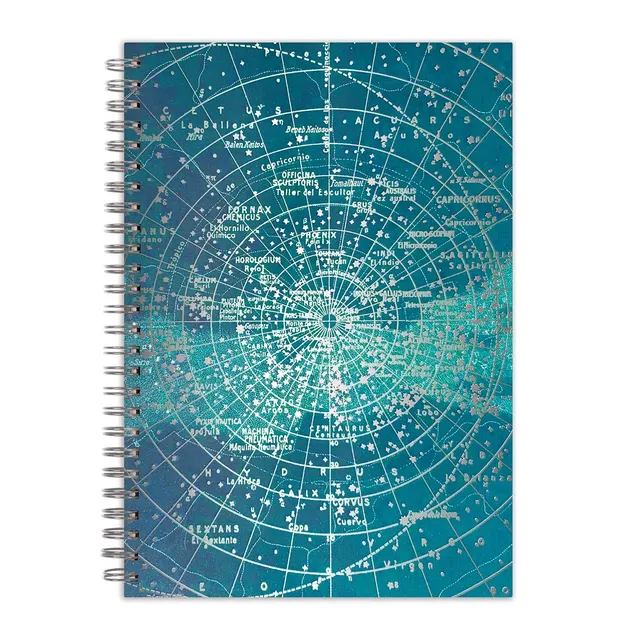 galison-constellation-grid-notizbuch-liniert-spiral-a5 image 1