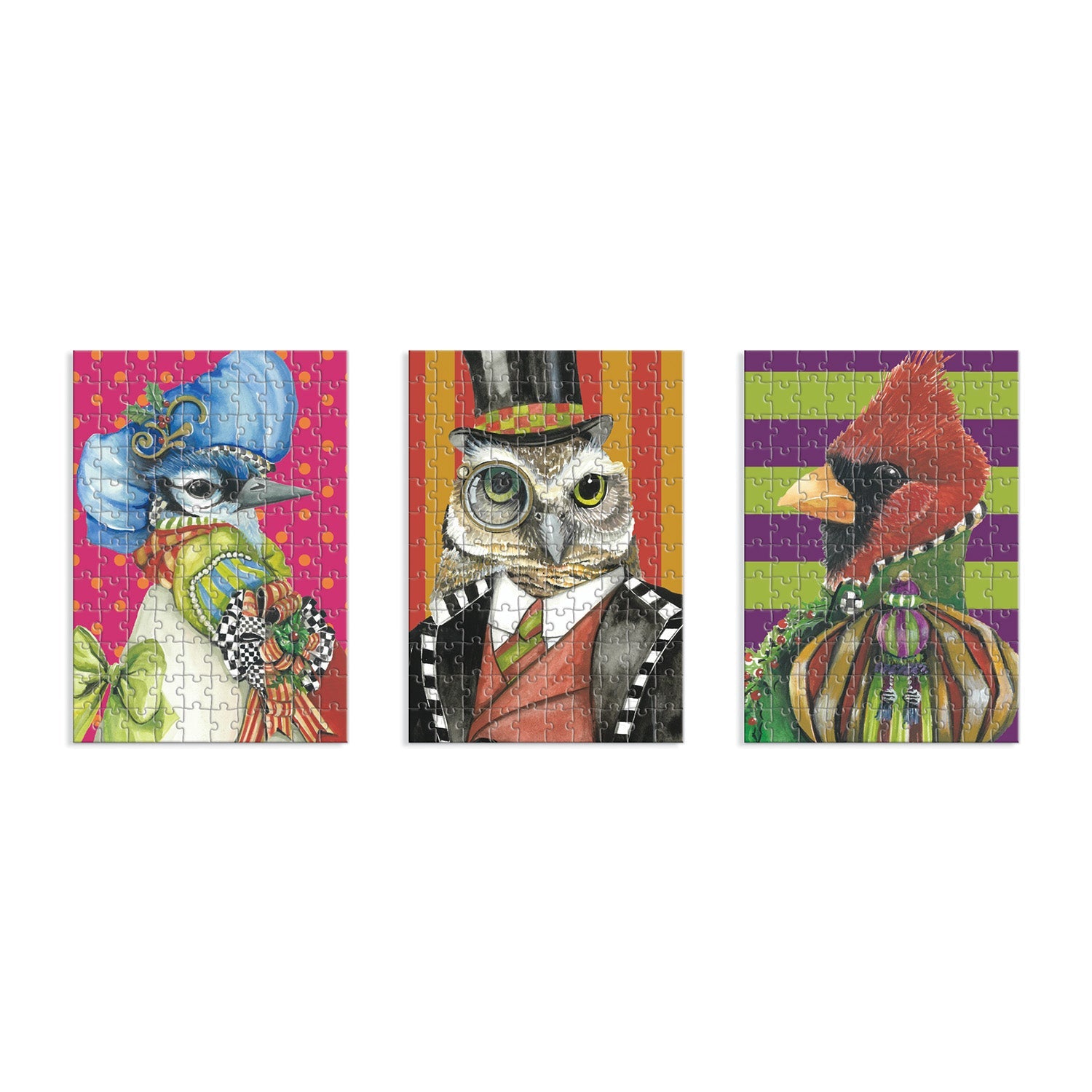 galison-mackenzie-childs-birds-puzzle-set-3x120-teile image 2