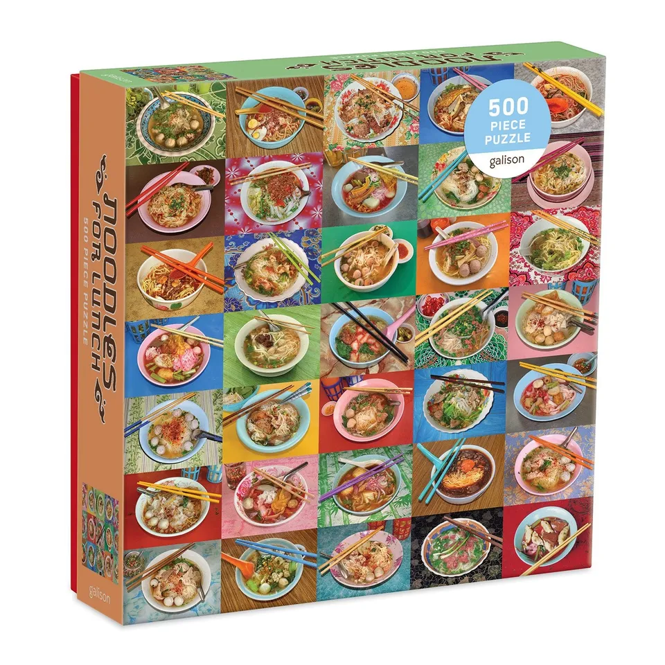 galison-troy-litten-noodles-for-lunch-puzzle-500-teile-essen image 1