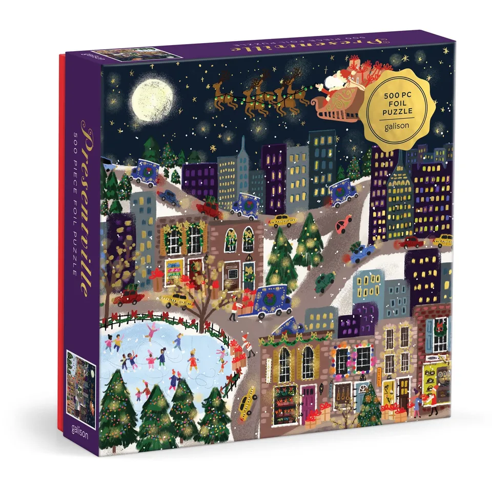 galison-presentville-500-teile-puzzle-folie-weihnachtsstadt image 1