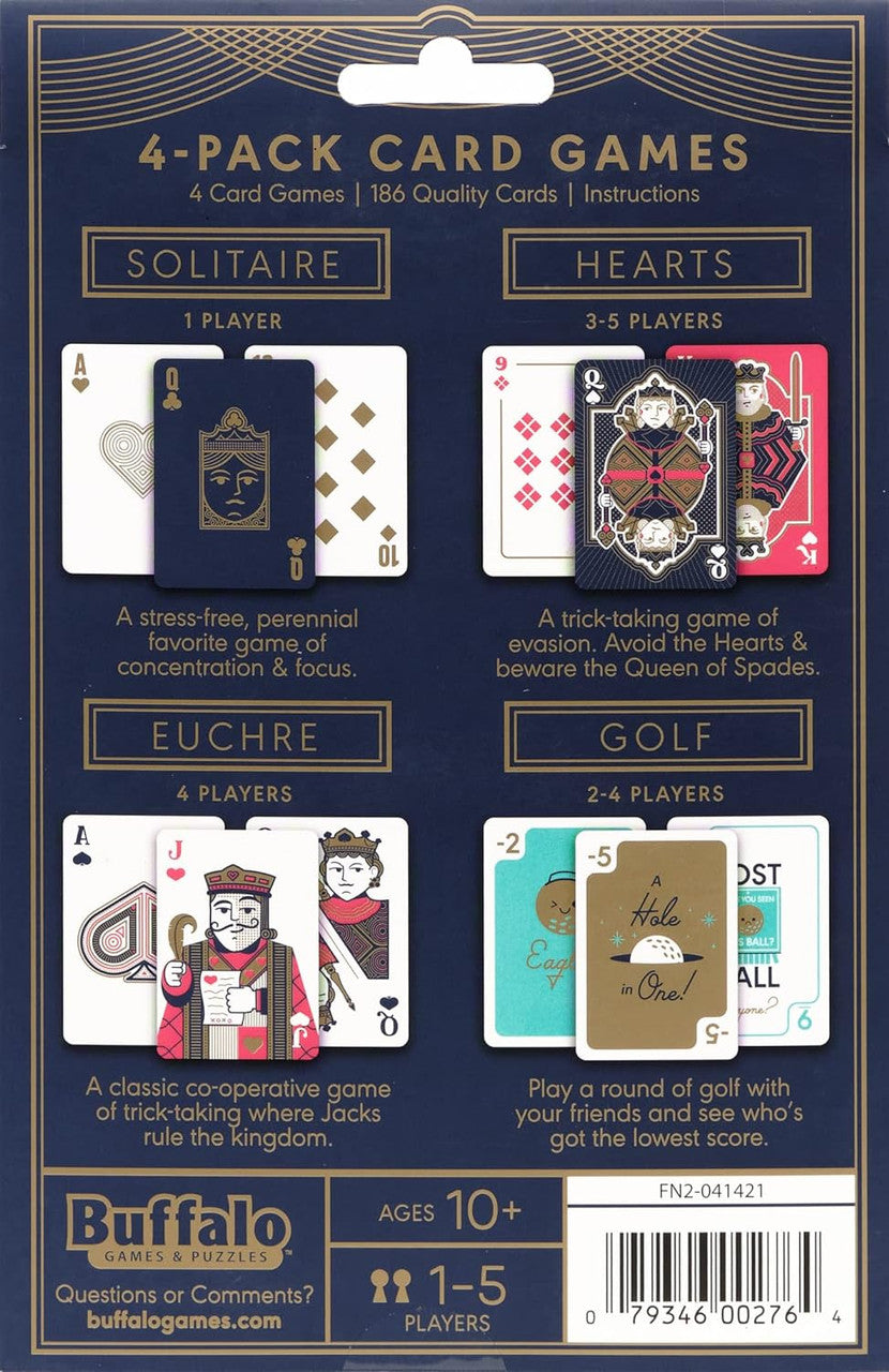 buffalo-games-4er-kartenspiel-set-euchre-hearts-solitaire-golf image 3