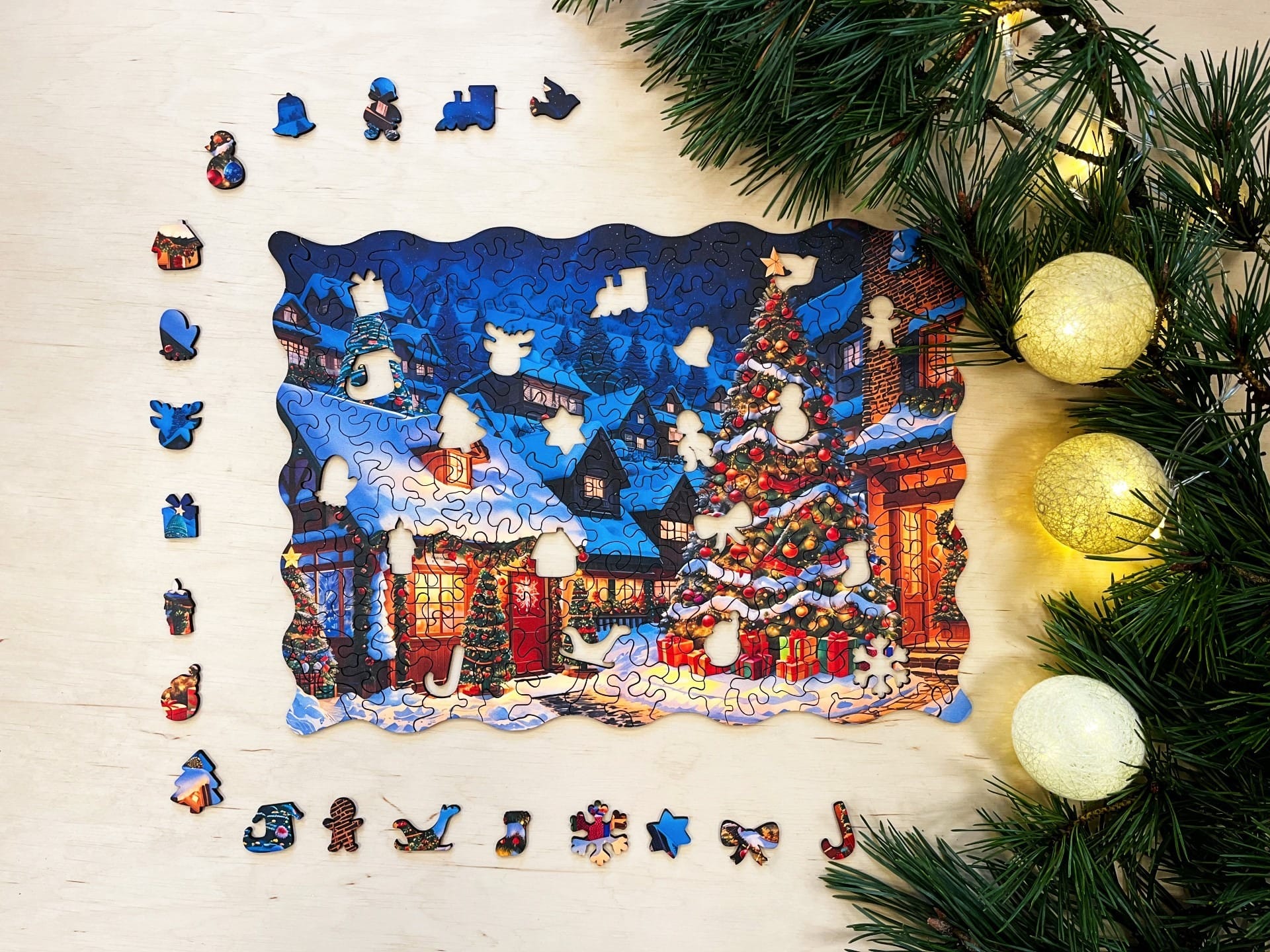 milliwood-christmas-weihnachtsdorf-holzpuzzle-200-teile-deko image 3
