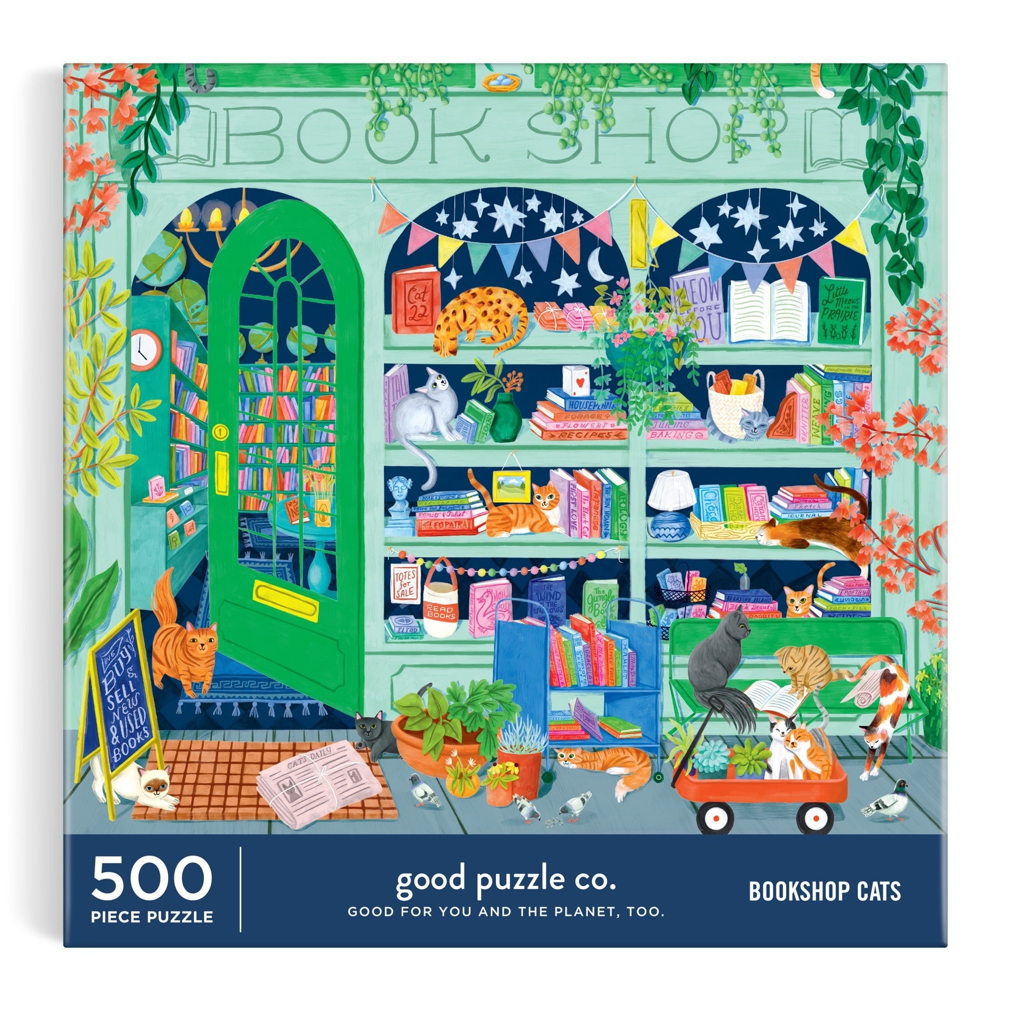 galison-bookshop-cats-puzzle-500-teile-katzen image 2