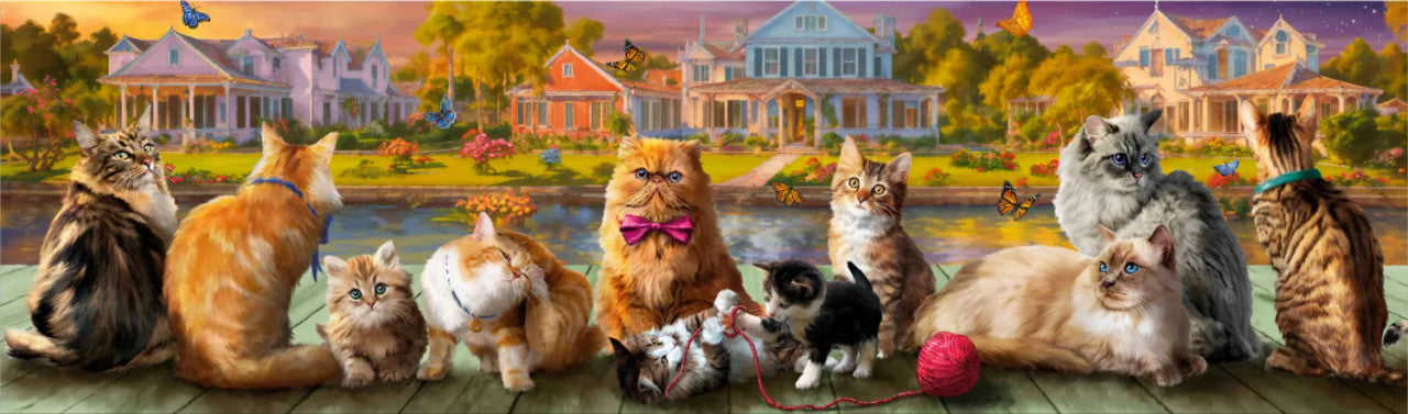 buffalo-games-cats-panoramic-750-teile-puzzle-katzen image 2