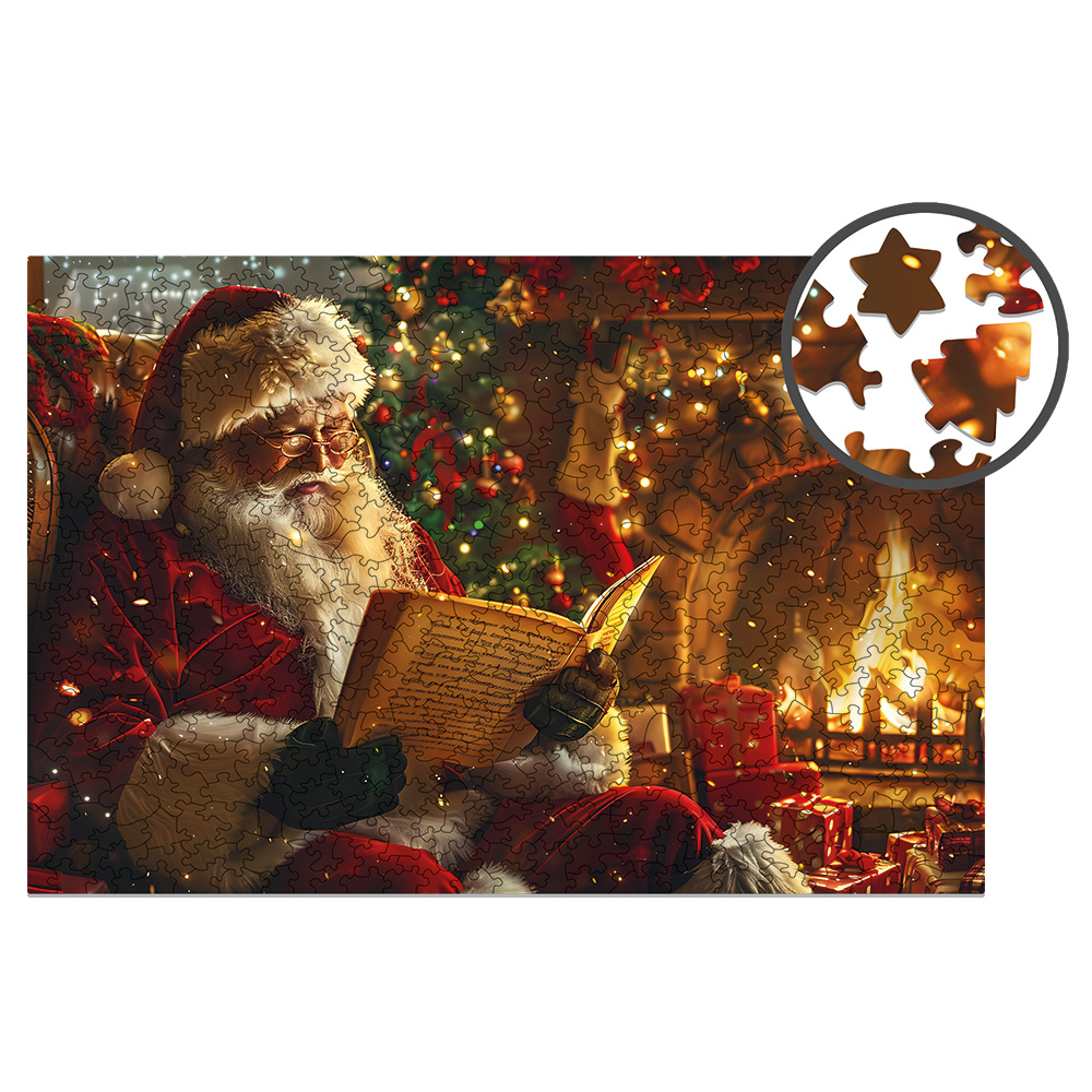 milliwood-christmas-santa-klaus-holzpuzzle-500-teile-weihnachtsmotiv image 1