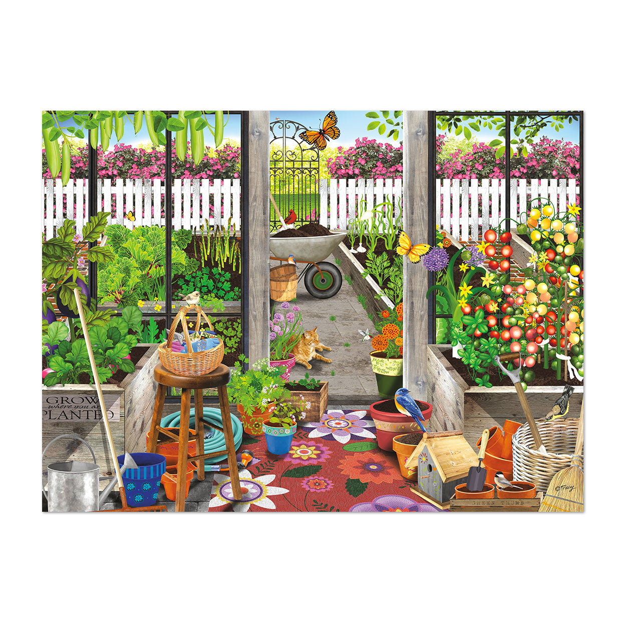 buffalo-games-garden-shed-greenhouse-1000-teile-puzzle-garten image 1