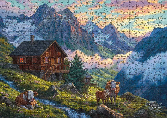 buffalo-games-abraham-hunter-alpine-farm-puzzle-500-teile image 1