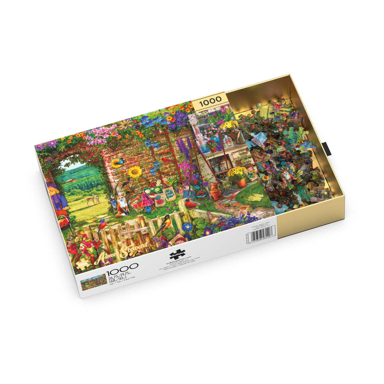 buffalo-games-aimee-stewart-garden-gate-1000-teile-puzzle-gold image 4