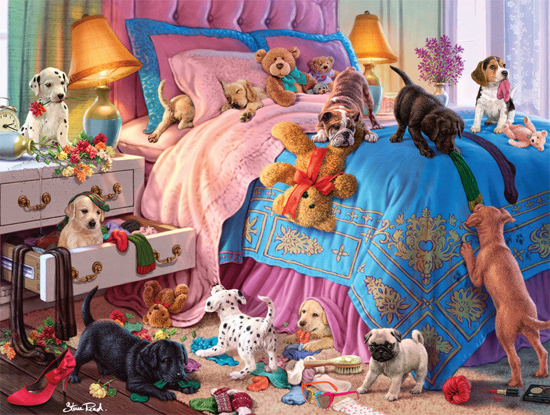 buffalo-games-dog-days-a-roomful-of-naughty-puppies-puzzle-750-teile image 2