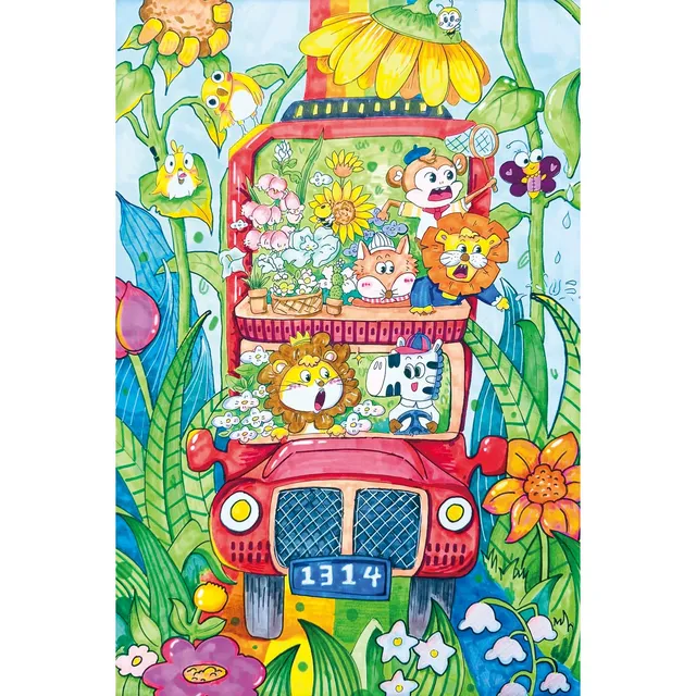 huadada-100-teile-kinderpuzzle-fr-hlingsbus-38x25-cm image 1