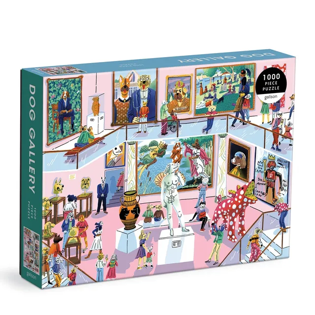galison-dog-gallery-puzzle-1000-teile-hundegalerie image 1