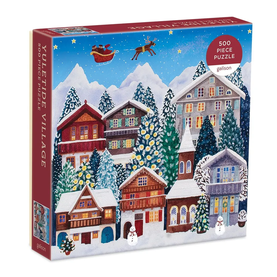 galison-yuletide-village-500-teile-puzzle-weihnachtsdorf image 1