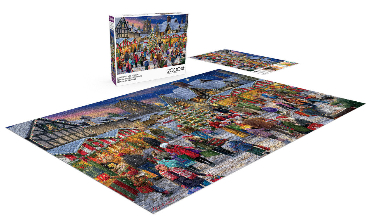 buffalo-games-winter-village-festival-puzzle-2000-teile-winter image 3