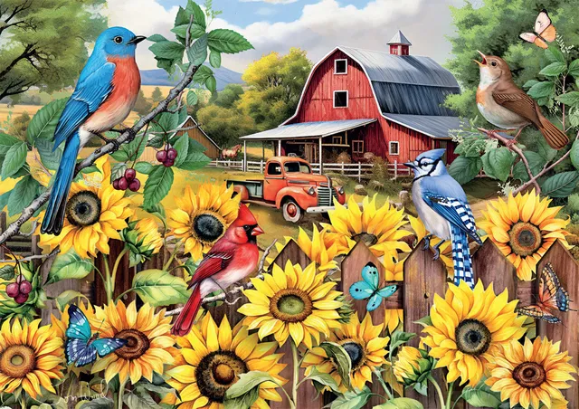buffalo-games-sunflower-friends-500-teile-puzzle-sonnenblumen image 1