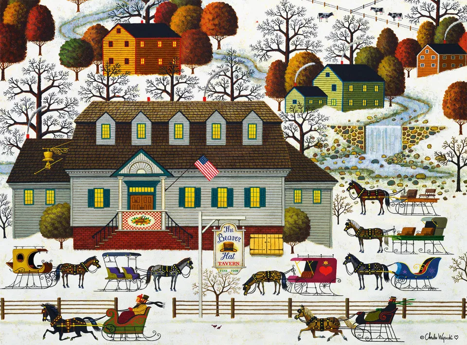 buffalo-games-charles-wysocki-beaver-hat-tavern-puzzle-1000-teile image 1
