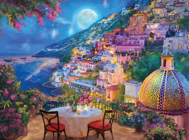 buffalo-games-rendezvous-positano-puzzle-1000-teile-nacht image 1