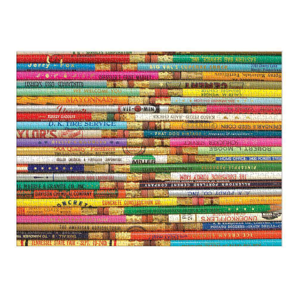 galison-phat-dog-vintage-pencils-1000-teile-puzzle-folie image 2