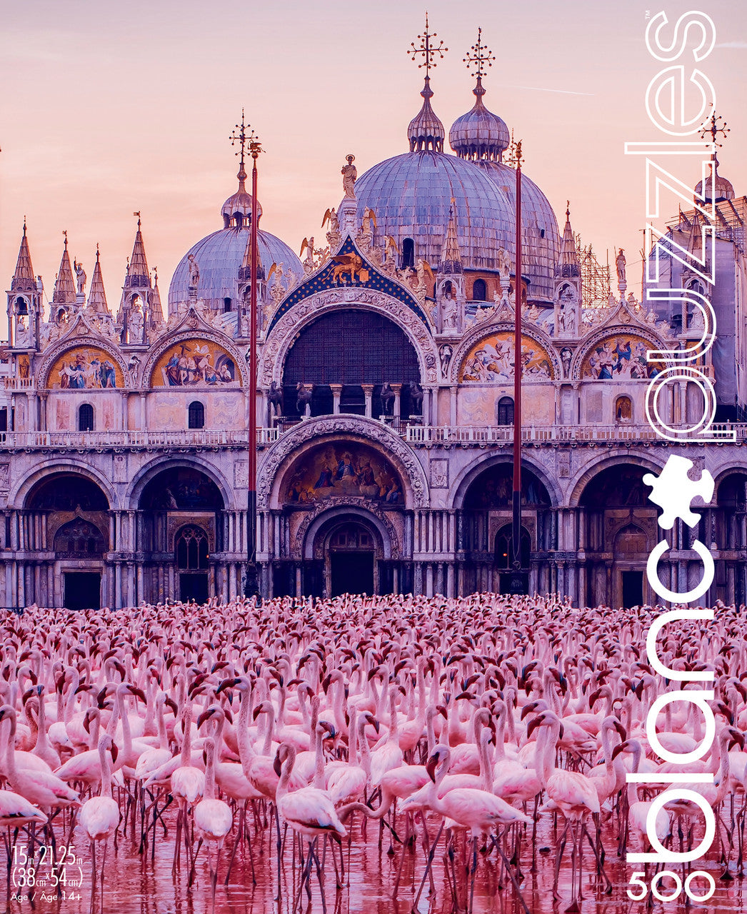 blanc-series-b-pink-flamingo-palace-500-teile-puzzle-reise image 1