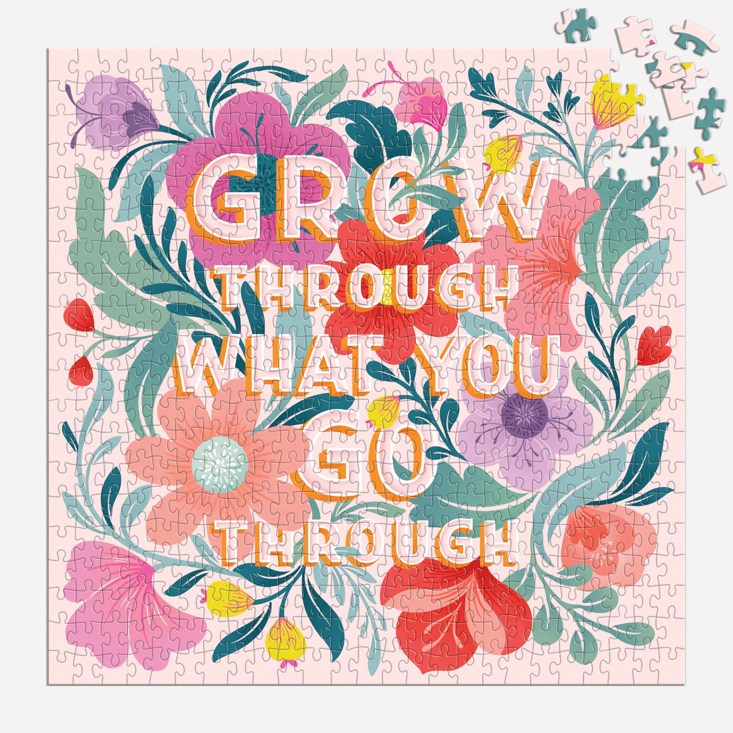 galison-grow-through-what-you-go-through-500-teile-puzzle-blumen image 5