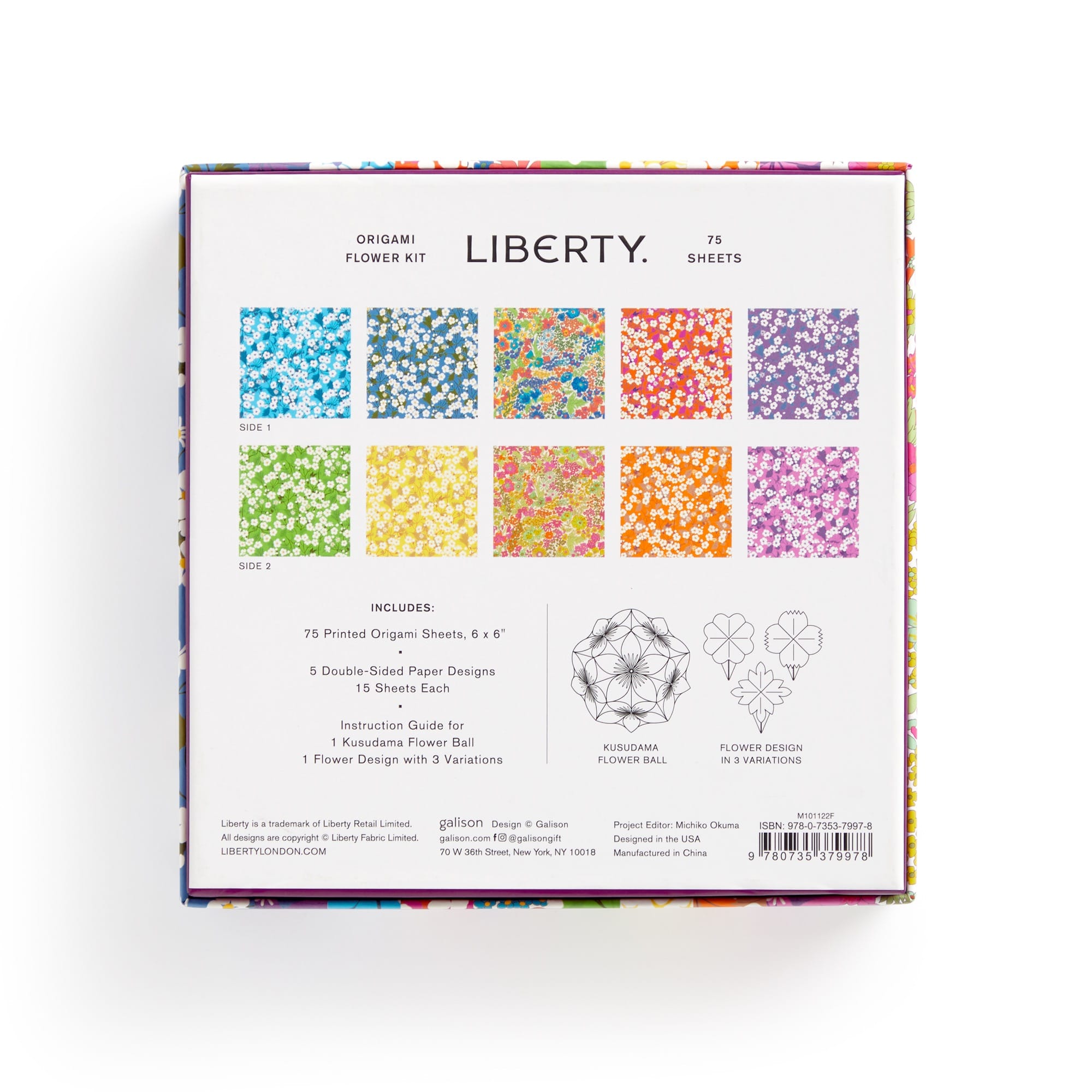 galison-liberty-floral-origami-set-75-blatt-blumen image 4