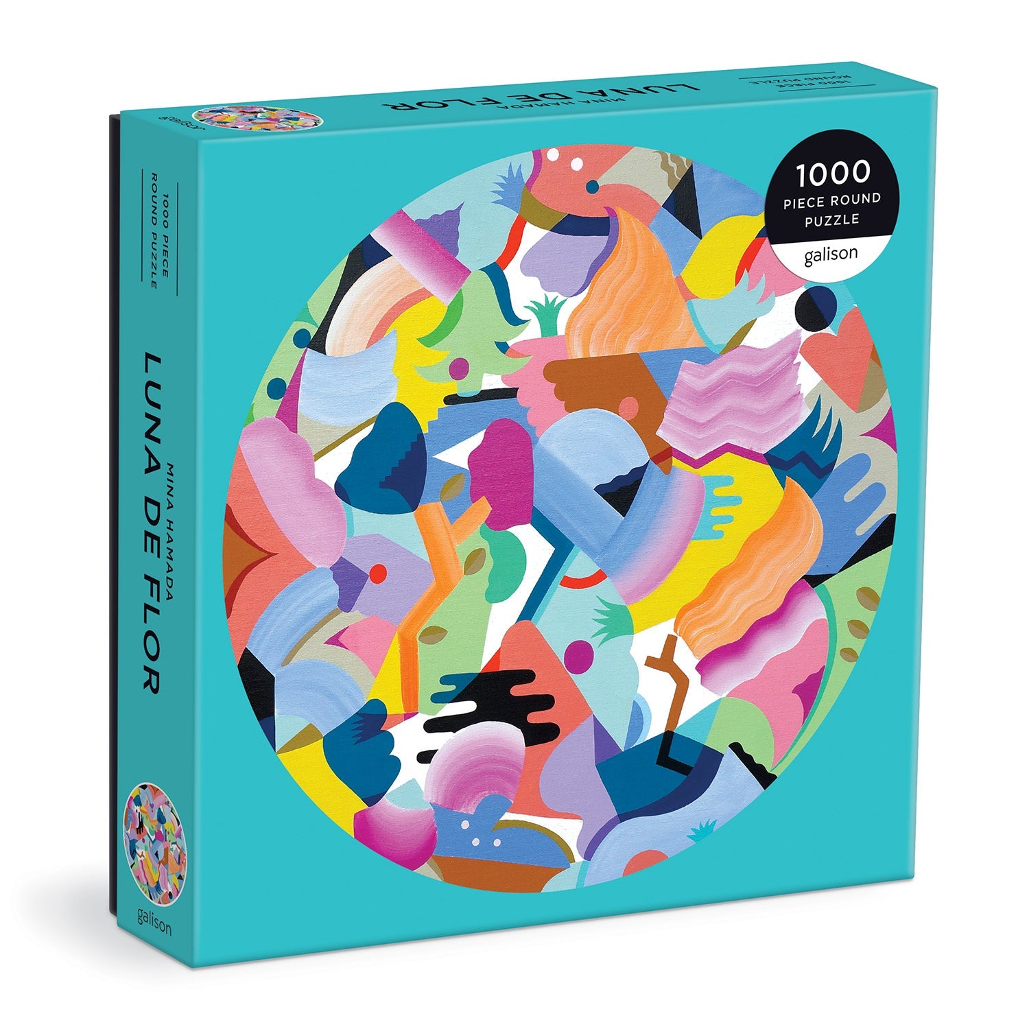 galison-mina-hamada-luna-de-flor-1000-teile-puzzle-rund-bunt image 1