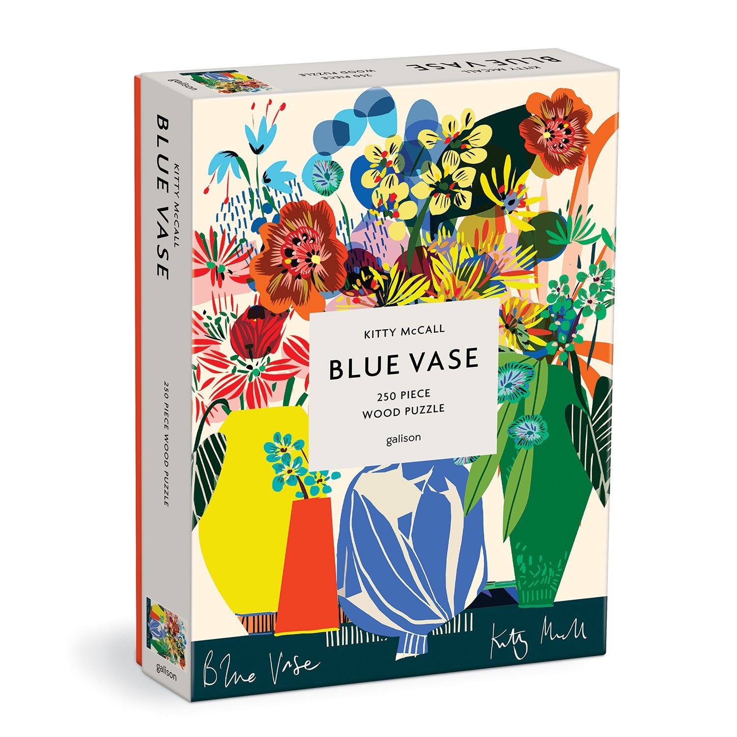 galison-kitty-mccall-blue-vase-holzpuzzle-250-teile-blumen image 1