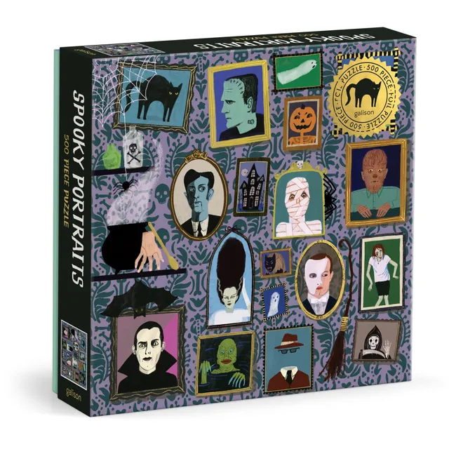 galison-spooky-portraits-500-teile-foil-puzzle-halloween image 1
