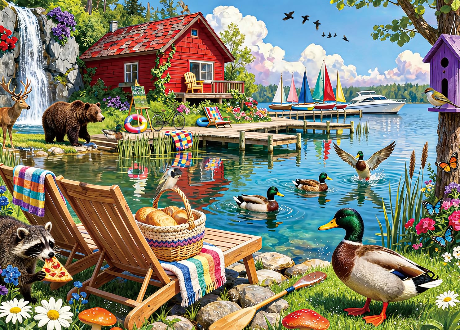 huadada-pastorale-landschaft-1000-teile-puzzle-70x50-mit-poster image 8