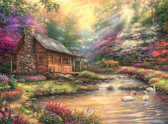 buffalo-games-brookside-retreat-puzzle-1000-teile-h-tte image 1