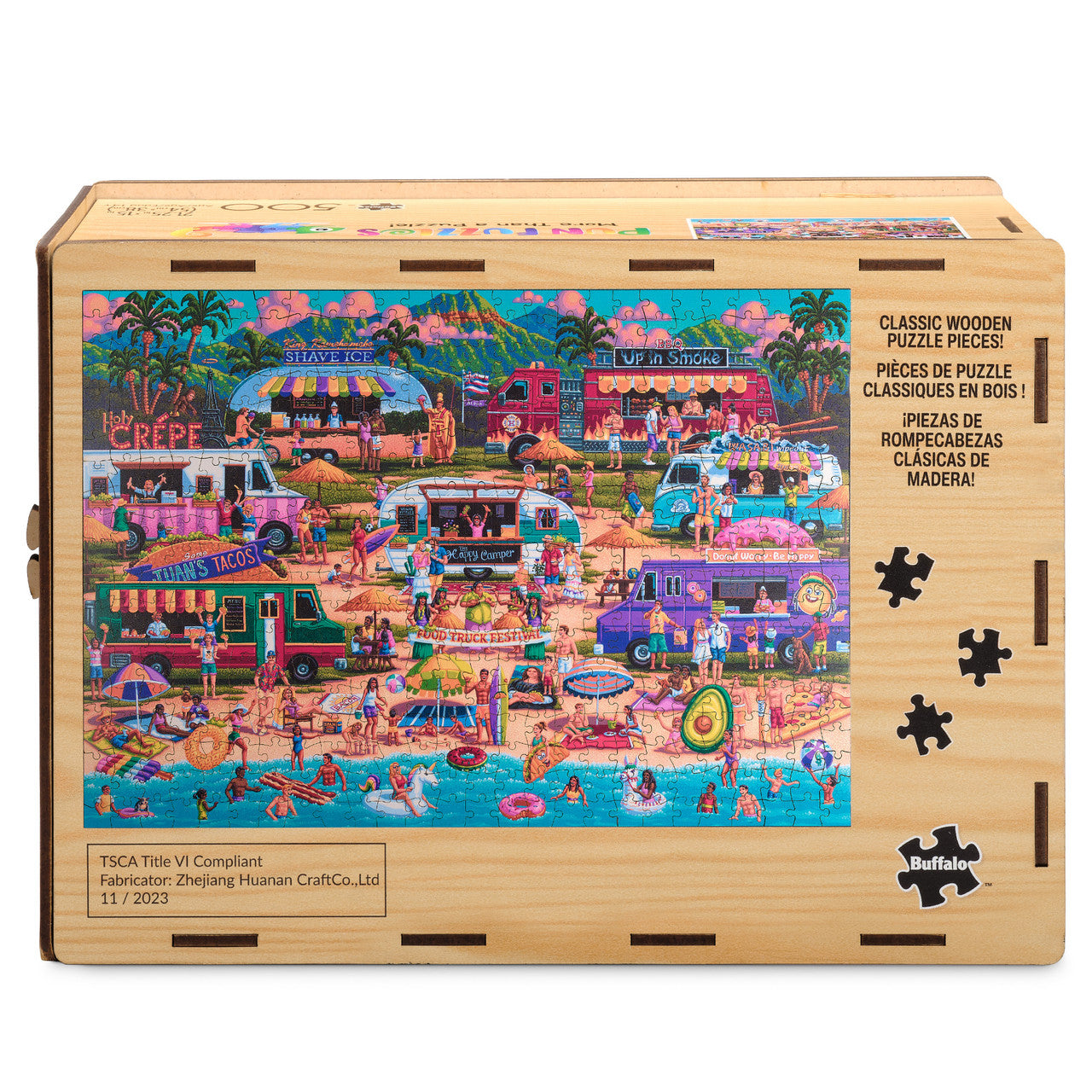 buffalo-games-hawaiian-food-truck-holzpuzzle-500-teile-strand image 4