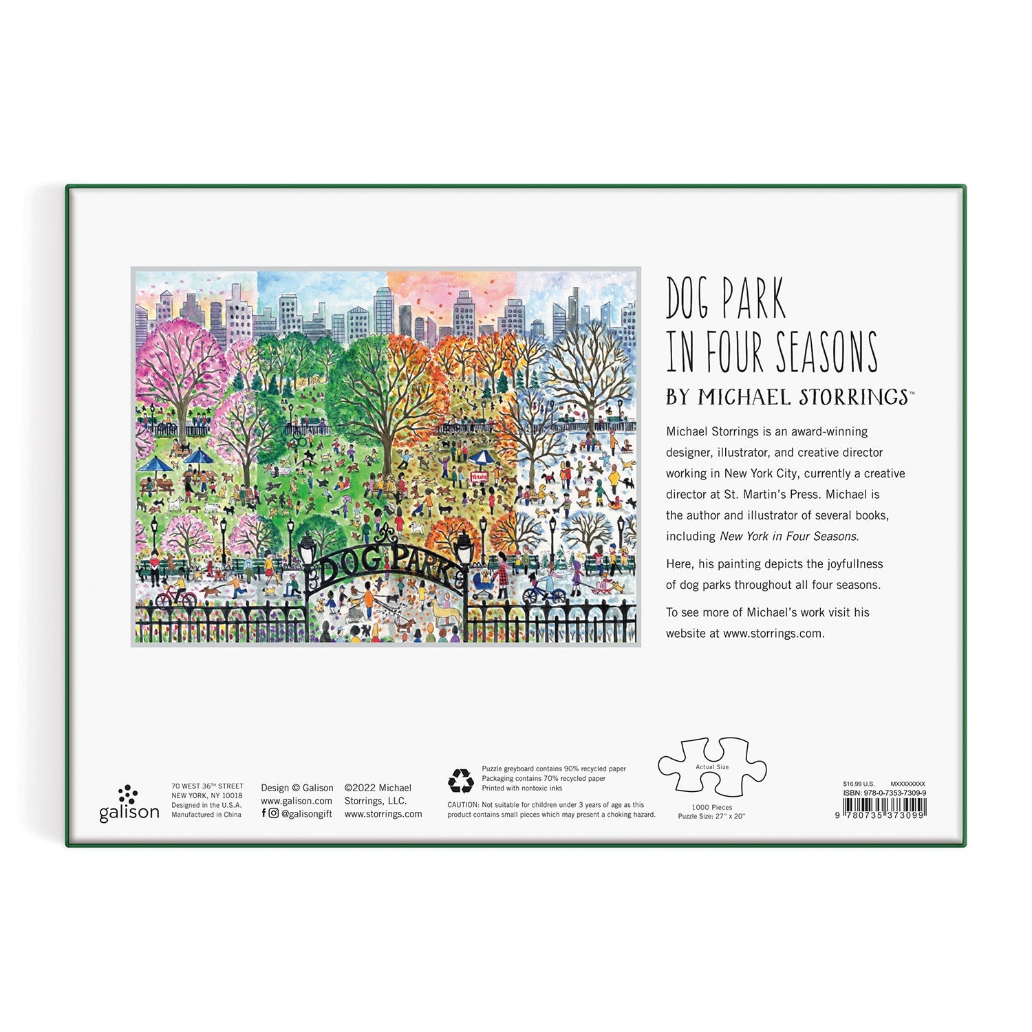 galison-dog-park-four-seasons-1000-teile-puzzle-hunde image 3