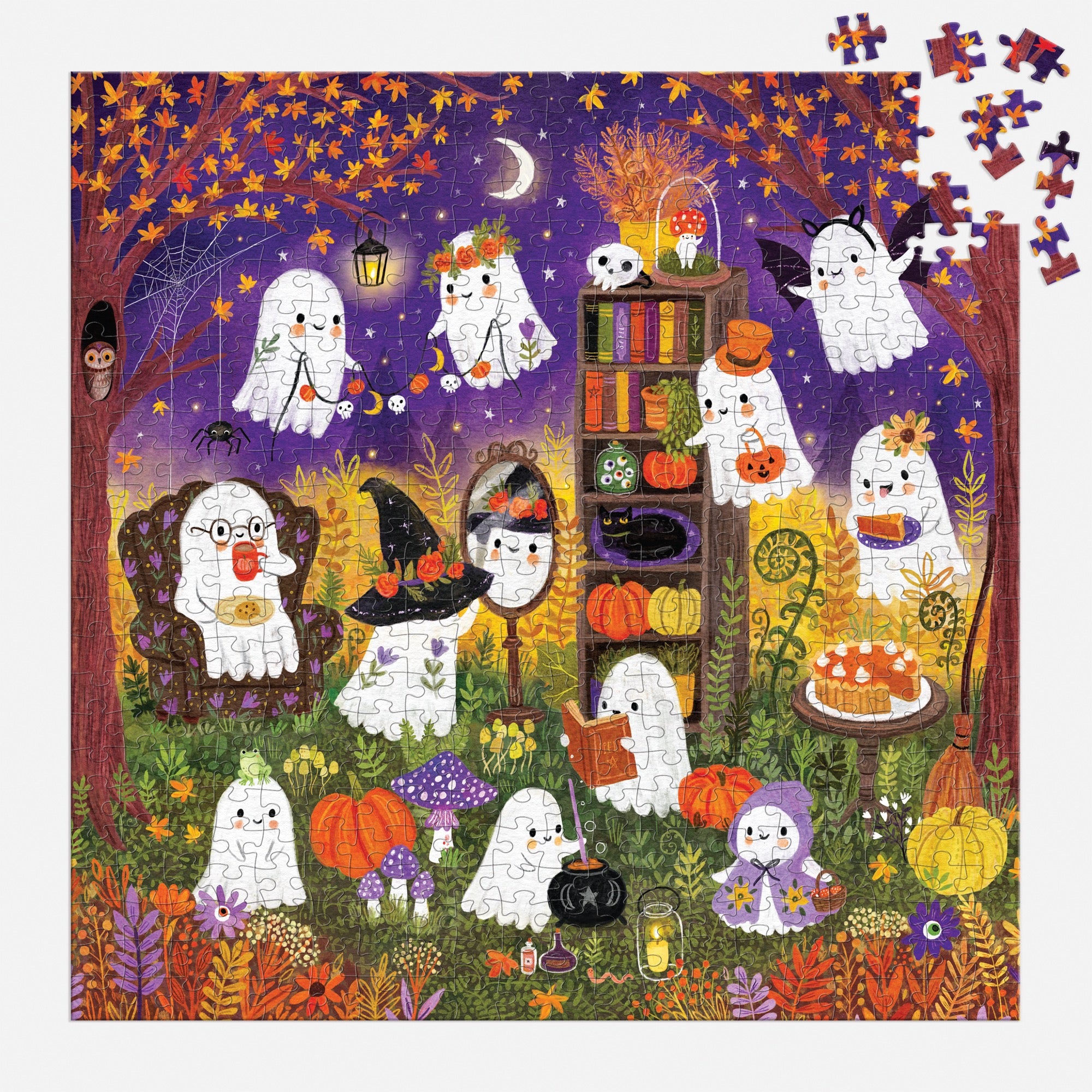 galison-ghostly-gathering-500-teile-puzzle-halloween-geister image 4
