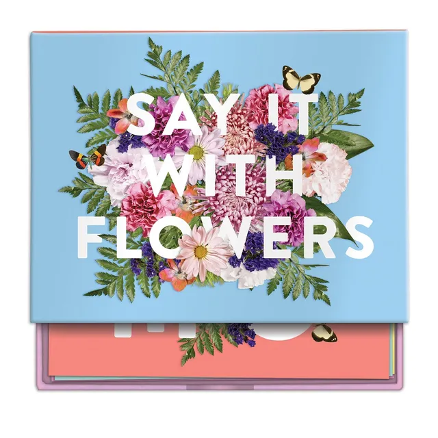 galison-say-it-with-flowers-kartenbox-16er-blumen image 1
