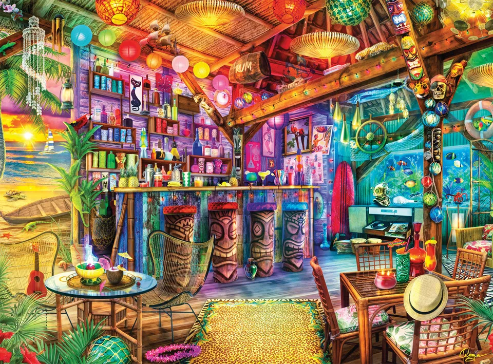 buffalo-games-tiki-beach-sunset-1000-teile-puzzle-strand image 1