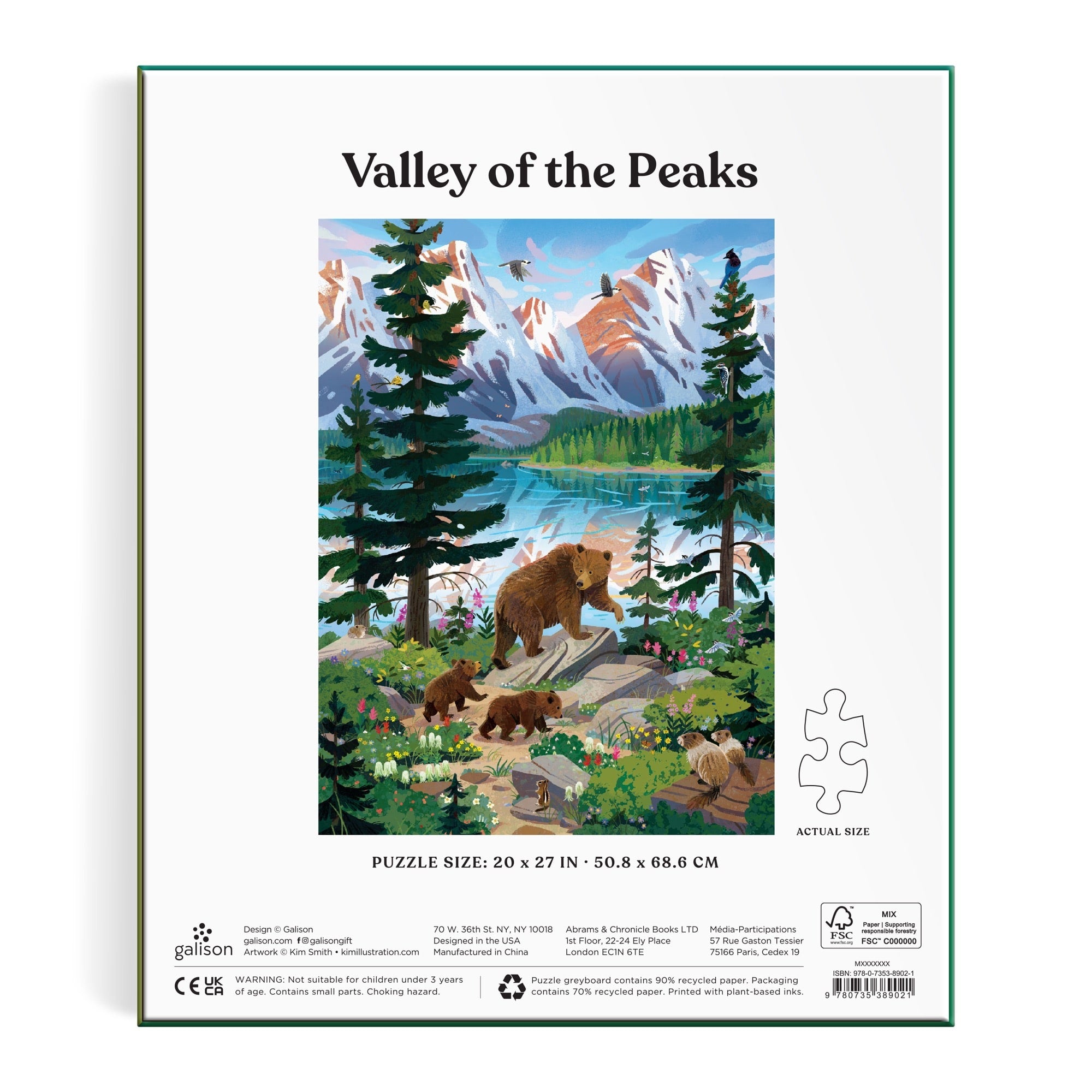 galison-valley-of-the-peaks-puzzle-1000-teile-bergsee image 6