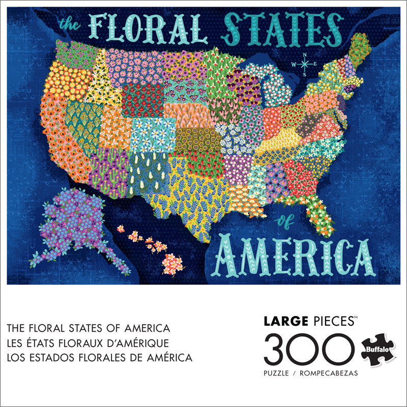 buffalo-games-floral-states-of-america-300-teile-puzzle-usa-blumen image 4