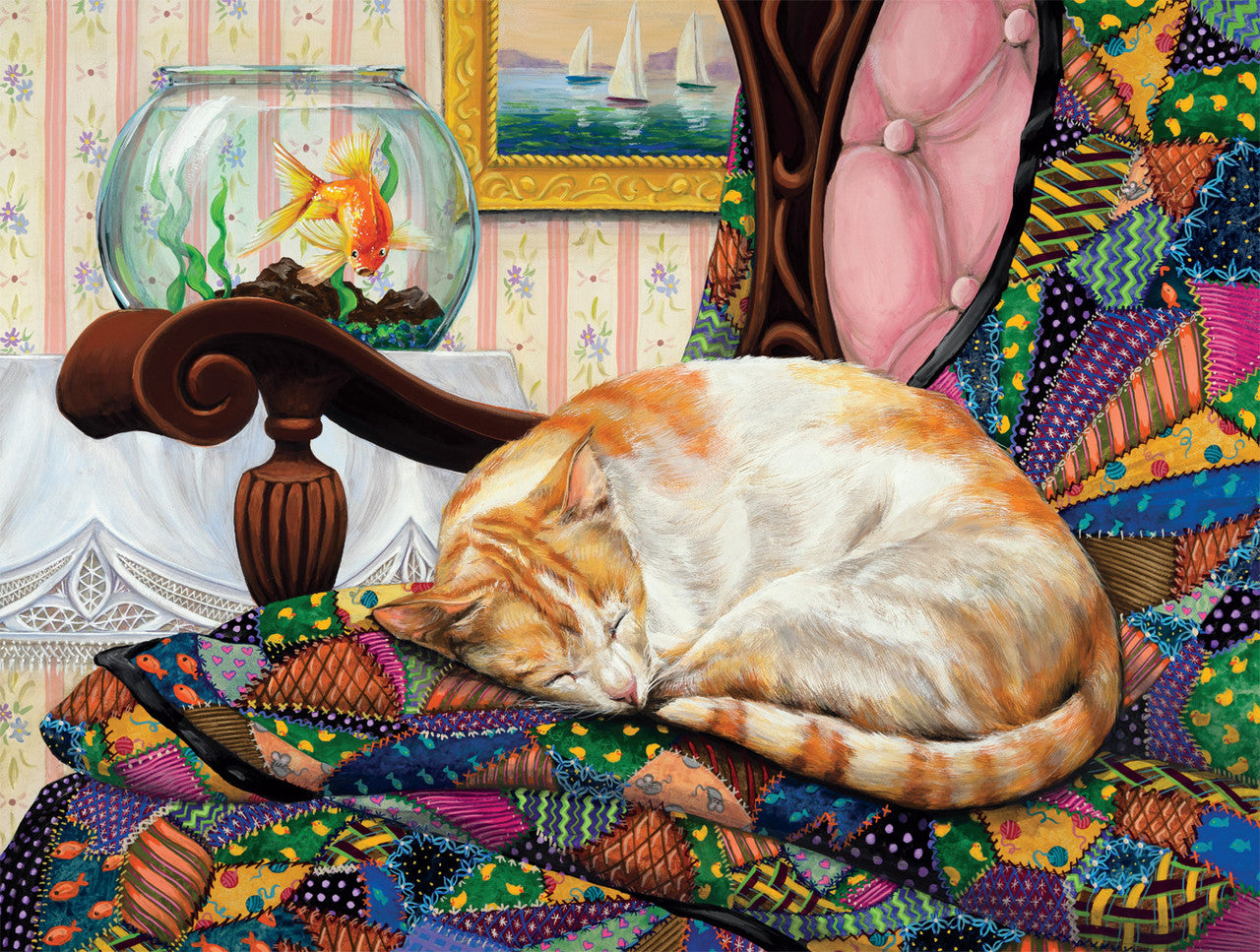 buffalo-games-cats-sleeping-quilt-cat-puzzle-750-teile image 1