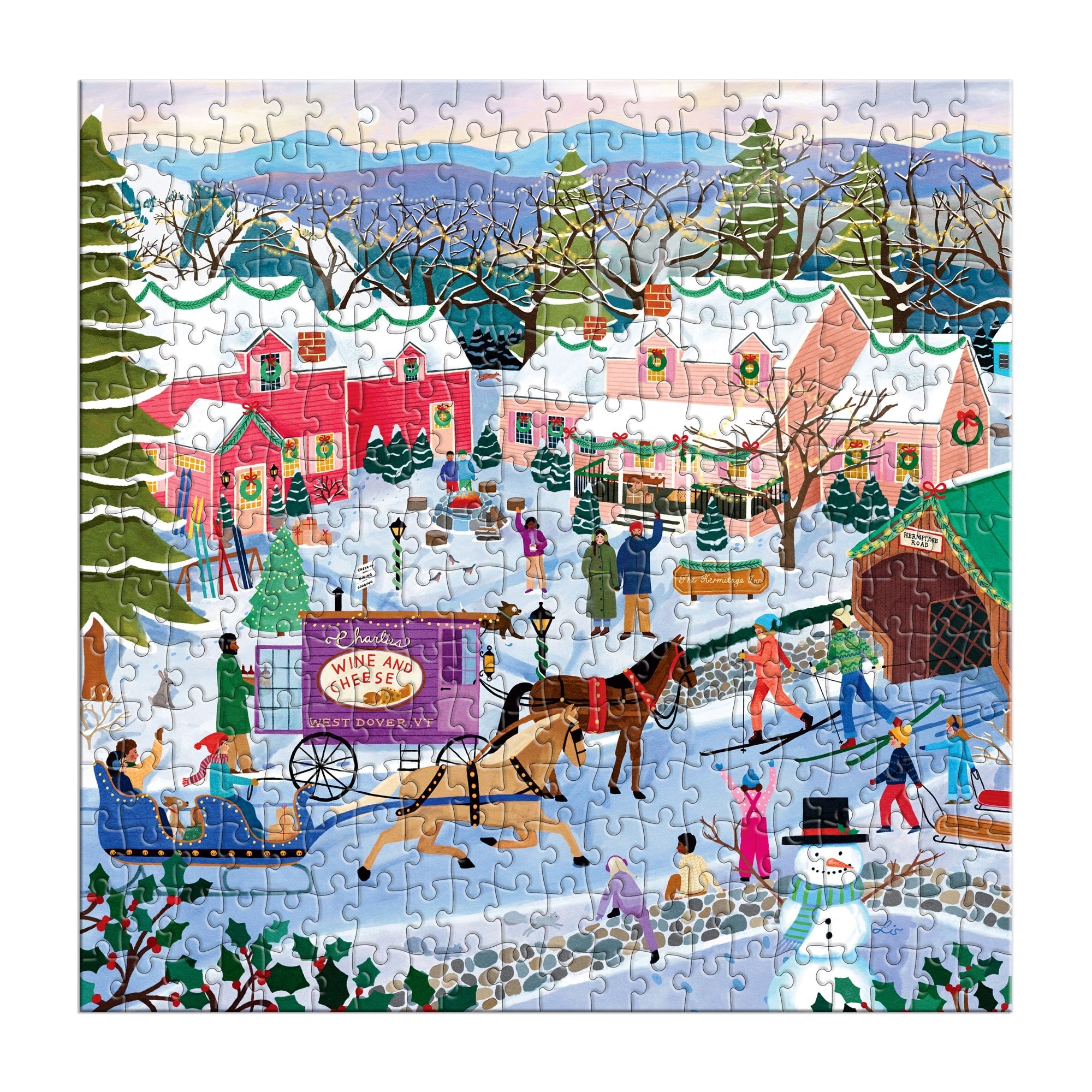 galison-little-winter-town-puzzle-300-teile-xxl-weihnachten image 3