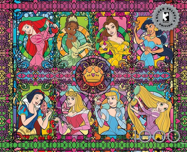 buffalo-games-stained-glass-princess-puzzle-1000-teile-disney image 1